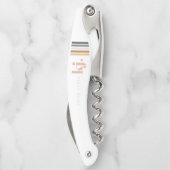 Monogram Chic Retro Stripes Kurkentrekker (Achterkant)