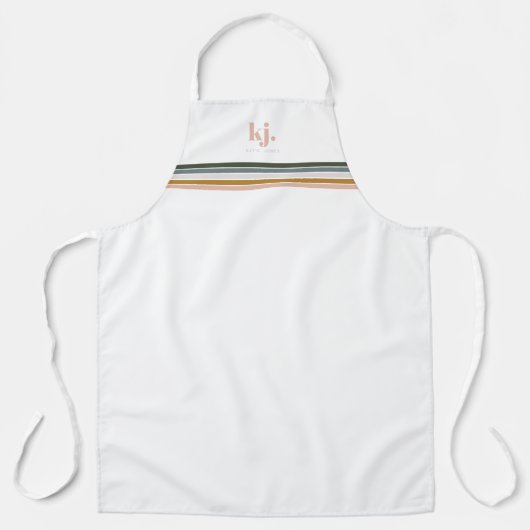 Monogram Chic Retro Stripes Schort (Voorkant)