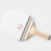 Monogram Chic Retro Stripes Tafeltennisbatje (Zijkant)