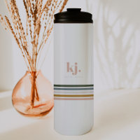 Monogram Chic Retro Stripes