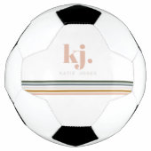 Monogram Chic Retro Stripes Voetbal (Voorkant)