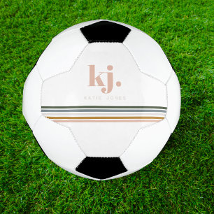 Monogram Chic Retro Stripes Voetbal
