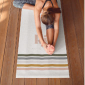 Monogram Chic Retro Stripes Yogamat