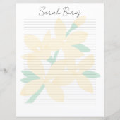 Monogram Chic Script Naam Briefpapier (Voorkant)