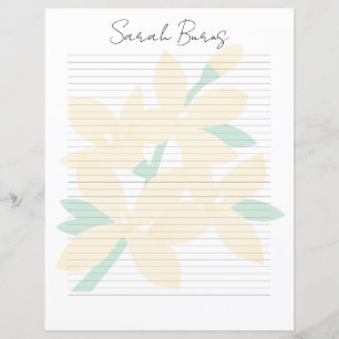 Monogram Chic Script Naam Briefpapier