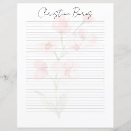 Monogram Chic Script Naam Briefpapier