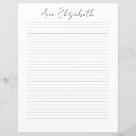 Monogram Chic Script Naam Briefpapier