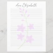 Monogram Chic Script Naam Briefpapier (Voorkant)