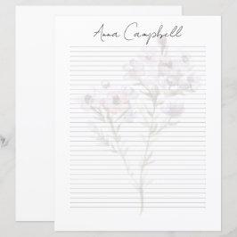 Monogram Chic Script Naam Briefpapier