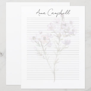 Monogram Chic Script Naam Briefpapier