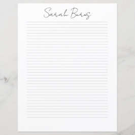 Monogram Chic Script Naam Briefpapier