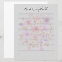 Monogram Chic Script Naam Briefpapier