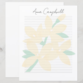 Monogram Chic Script Naam Briefpapier
