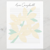 Monogram Chic Script Naam Briefpapier (Voorkant)