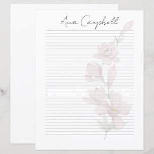 Monogram Chic Script Naam Briefpapier