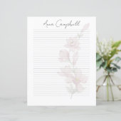 Monogram Chic Script Naam Briefpapier (Staand voorkant)