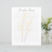 Monogram Chic Script Naam Briefpapier (Staand voorkant)