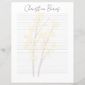 Monogram Chic Script Naam Briefpapier (Voorkant)