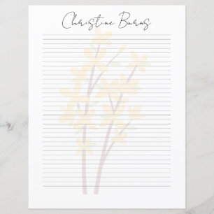 Monogram Chic Script Naam Briefpapier