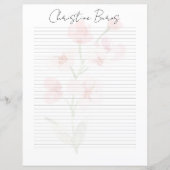 Monogram Chic Script Name Stationery Paper (Voorkant)