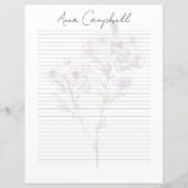 Monogram Chic Script Name Stationery Paper (Voorkant)