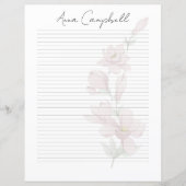 Monogram Chic Script Name Stationery Paper (Voorkant)