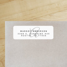 Monogram Chic | Stijlvol Schrift | Retouradres
