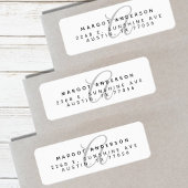 Monogram Chic | Stijlvol Schrift | Retouradres Etiket