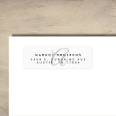 Monogram Chic | Stijlvol Schrift | Retouradres Etiket