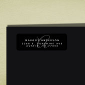 Monogram Chic | Stijlvol Zwart | Retouradres Etiket