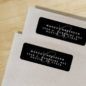Monogram Chic | Stijlvol Zwart | Retouradres Etiket