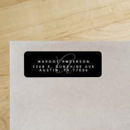Monogram Chic | Stijlvol Zwart | Retouradres Etiket