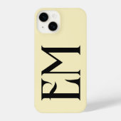 Monogram  Chic Yellow iPhone Hoesje (Achterkant)