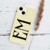 Monogram  Chic Yellow iPhone Hoesje