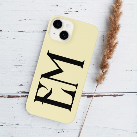 Monogram  Chic Yellow iPhone Hoesje