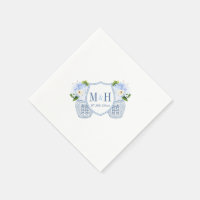 Monogram Chinoiserie Chic Blue en White Wedding