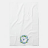 Monogram Chinoiserie Krans, Grandmillenial Theedoek (Verticaal)