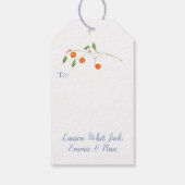 Monogram Chinoiserie Waterverf Citrus Crest Cadeaulabel (Achterkant)