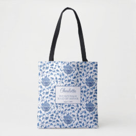 Monogram Chinoiserie Weddenschap Bridesmaid Dank j Tote Bag