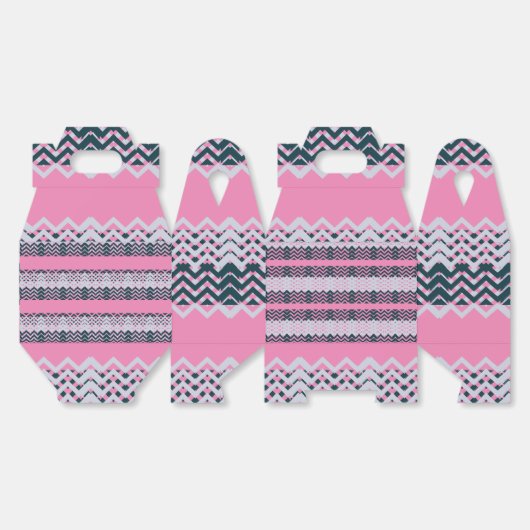 Monogram chique groovy bedankdoosjes (Ongevouwen)