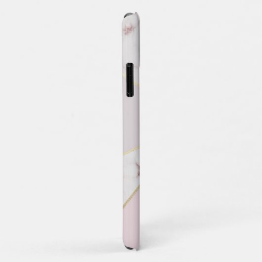 Monogram Chique Marmer Geometrisch Roze Goud Case-Mate iPhone Case (Achterkant/rechts)