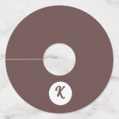 Monogram chocolade pruim en wit wijnglaslabel (Voorkant)