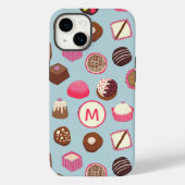 Monogram Chocolade Snoep Case-Mate iPhone Case (Achterkant)
