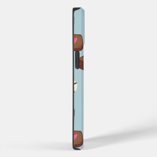 Monogram Chocolade Snoep Case-Mate iPhone Case (Achterkant / Rechts)