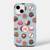 Monogram Chocolade Snoep iPhone Hoesje (Achterkant)