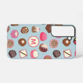 Monogram Chocolade Snoep suikerwerk Samsung Galaxy Hoesje (Achterkant horizontaal)