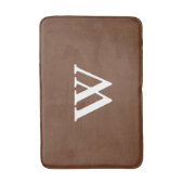 Monogram chocoladebruine badmat (Voorkant Verticaal)