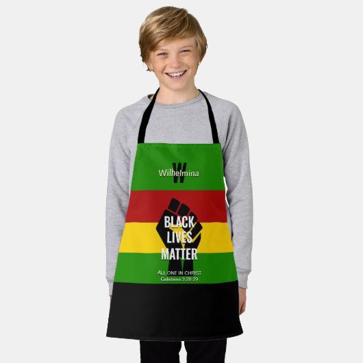 Monogram Christelijk | BLACK LIVES MATTER Schort (Gedragen)