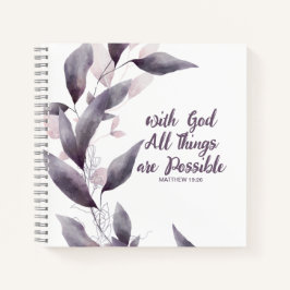 Monogram Christelijk Tijdschrift met Paarse Botani Notitieboek