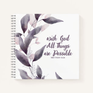 Monogram Christelijk Tijdschrift met Paarse Botani Notitieboek